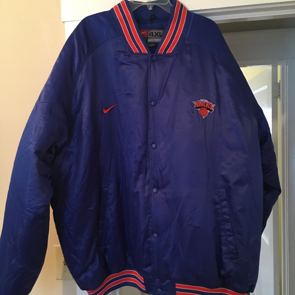 Rare KNICKS Nike Button Up Nylon Shell 4XL Jacket